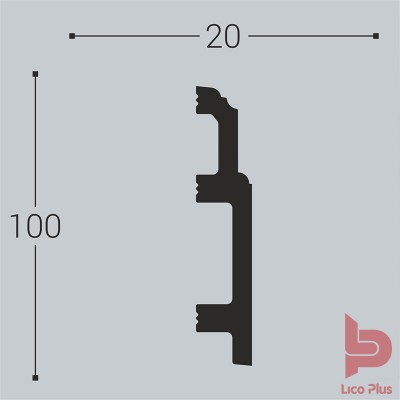 Купить Плинтус Bello Deco XPS П10, 100х20, 2000 мм. Фотографии, цена, характеристики