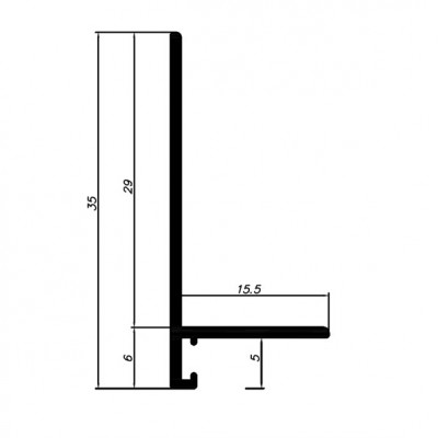 Купить Щелевой плинтус Pro Design Mini L 601 Анодированный. Фотографии, цена, характеристики