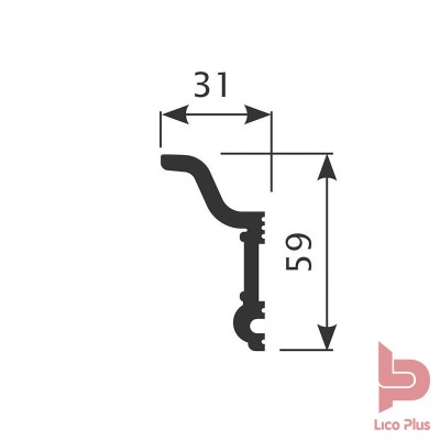 Купить Карниз Cosca К046, 59х31, 2000мм. Фотографии, цена, характеристики