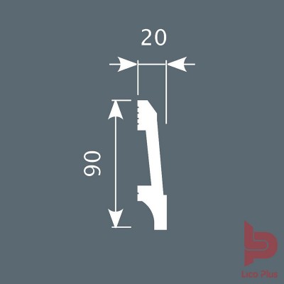 Плинтус Cosca П023, 90х20, 2000мм. Фотографии, цена, характеристики